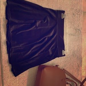 Sm black velour mini skirt